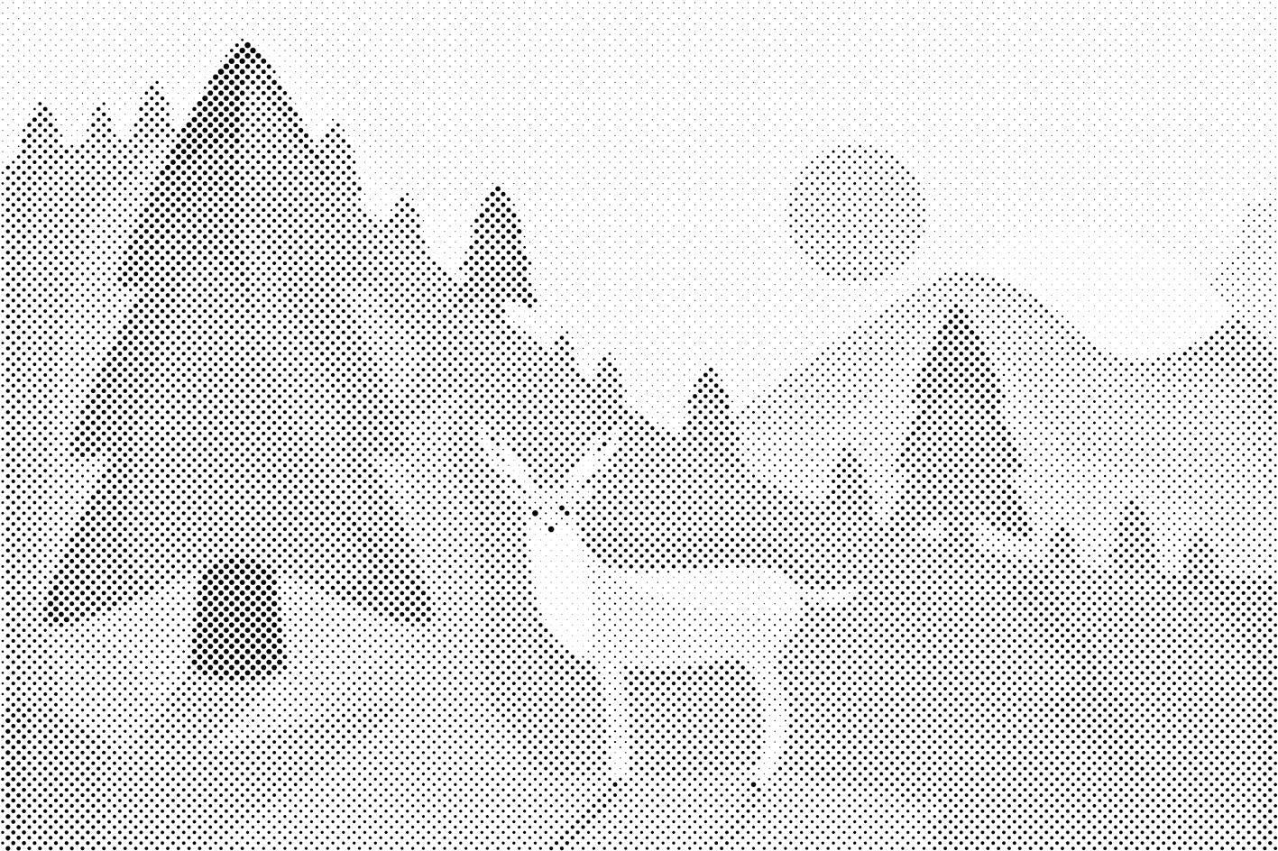 Landscape with Deer - Dottingo
