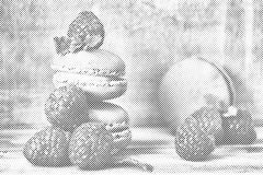 Macarons and Raspberries - Dottingo