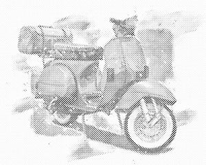 Blue Vespa - Dottingo