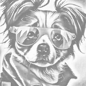 Dog with Stylish Glasses 1 - Dottingo