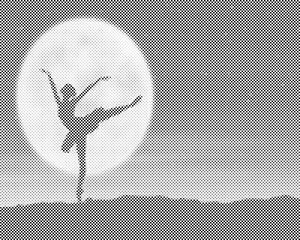 Ballerina at Full Moon - Dottingo