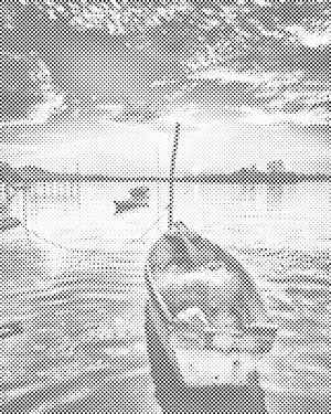 Fishing Boat at Sunset - Dottingo