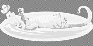 Crocodile with a Butterfly - Dottingo