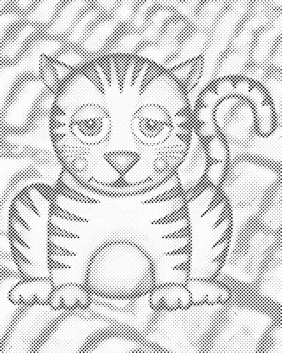 Cat with Purple Cheeks - Dottingo