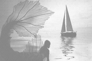 Mermaid and Sailboat - Dottingo