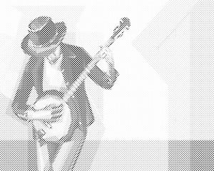 Man Playing the Banjo - Dottingo