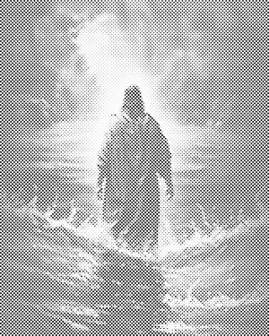 Jesus walking on water - Dottingo