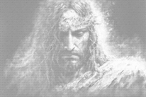 Jesus wearing his thorn crown - Dottingo