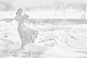 Lady on the Beach - Dottingo