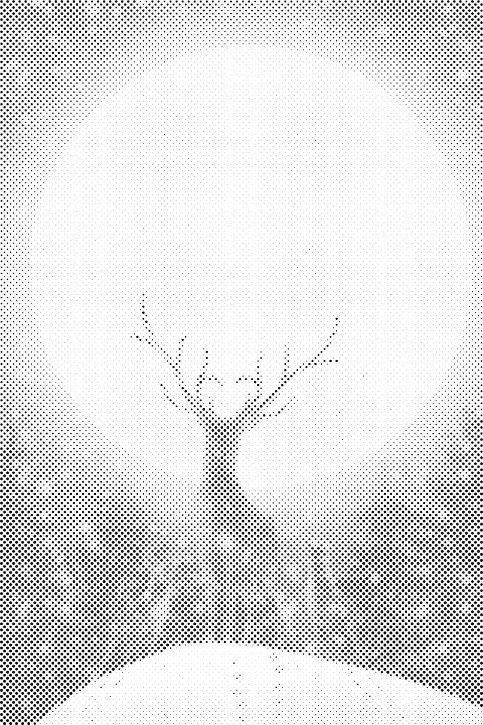 Deer under the Full Moon - Dottingo